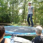 ontspannen op de trampoline